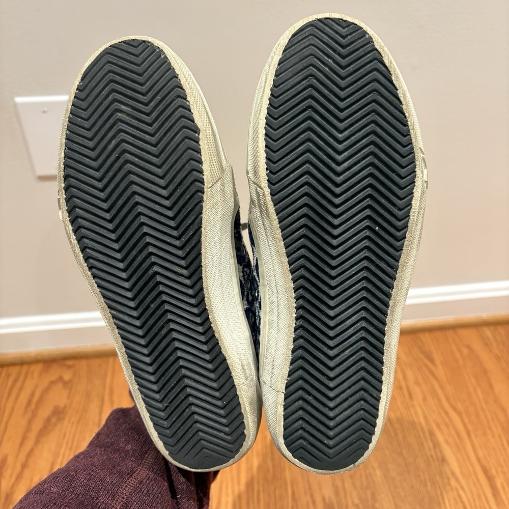 Golden Goose VCE 2.12 High‎ Top Shoes Womens Size 38 Blue Leopard Print Italy - Picture 11 of 16